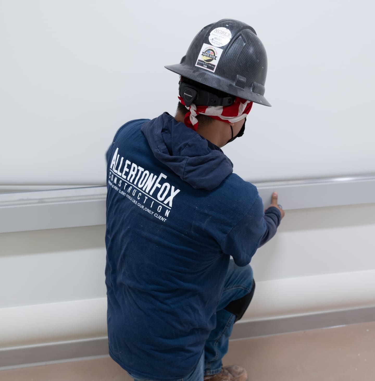 New York Construction Company Worker in a Hard Hat